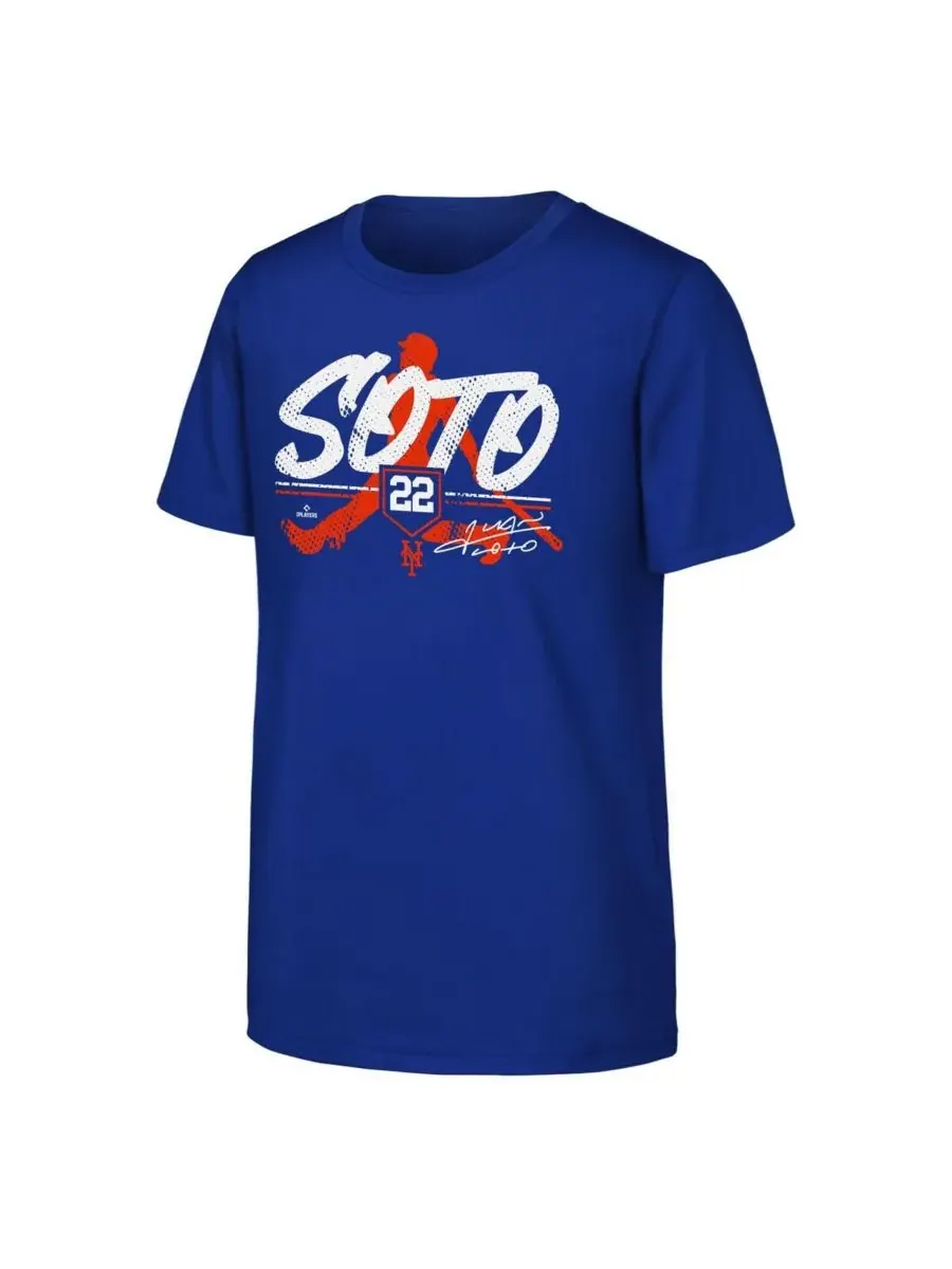 Футболка Big Boys and Girls Juan Soto Royal New York Mets Status Outerstuff — изображение 1 из 1, королевский