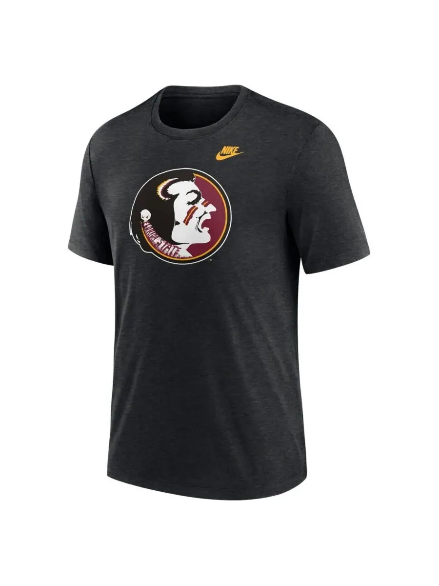 Nike Мужская футболка Florida State Seminoles Blitz Evergreen Legacy Primary Tri-Blend — изображение 2 из 5, черный
