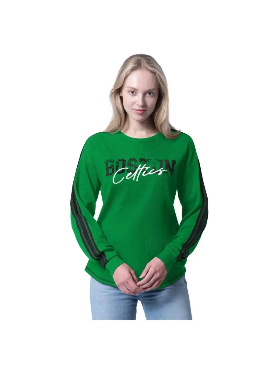 G-III 4Her by Carl Banks Женская футболка с длинным рукавом "Bost Celtics Advantage Tri-Blend" — изображение 1 из 2, зеленый