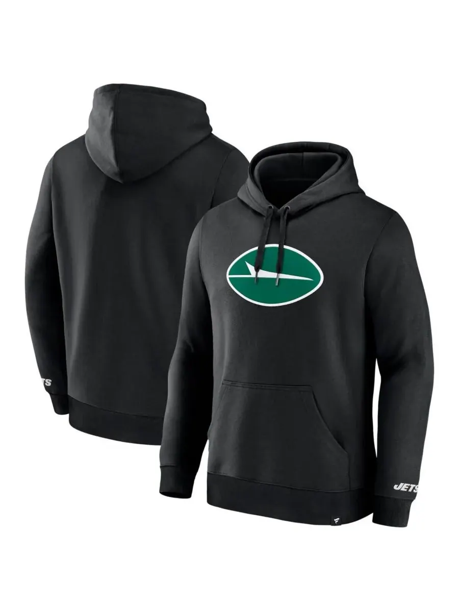 Fanatics Мужская черная флисовая толстовка с капюшоном New York Jets Legacy — изображение 1 из 3, черный