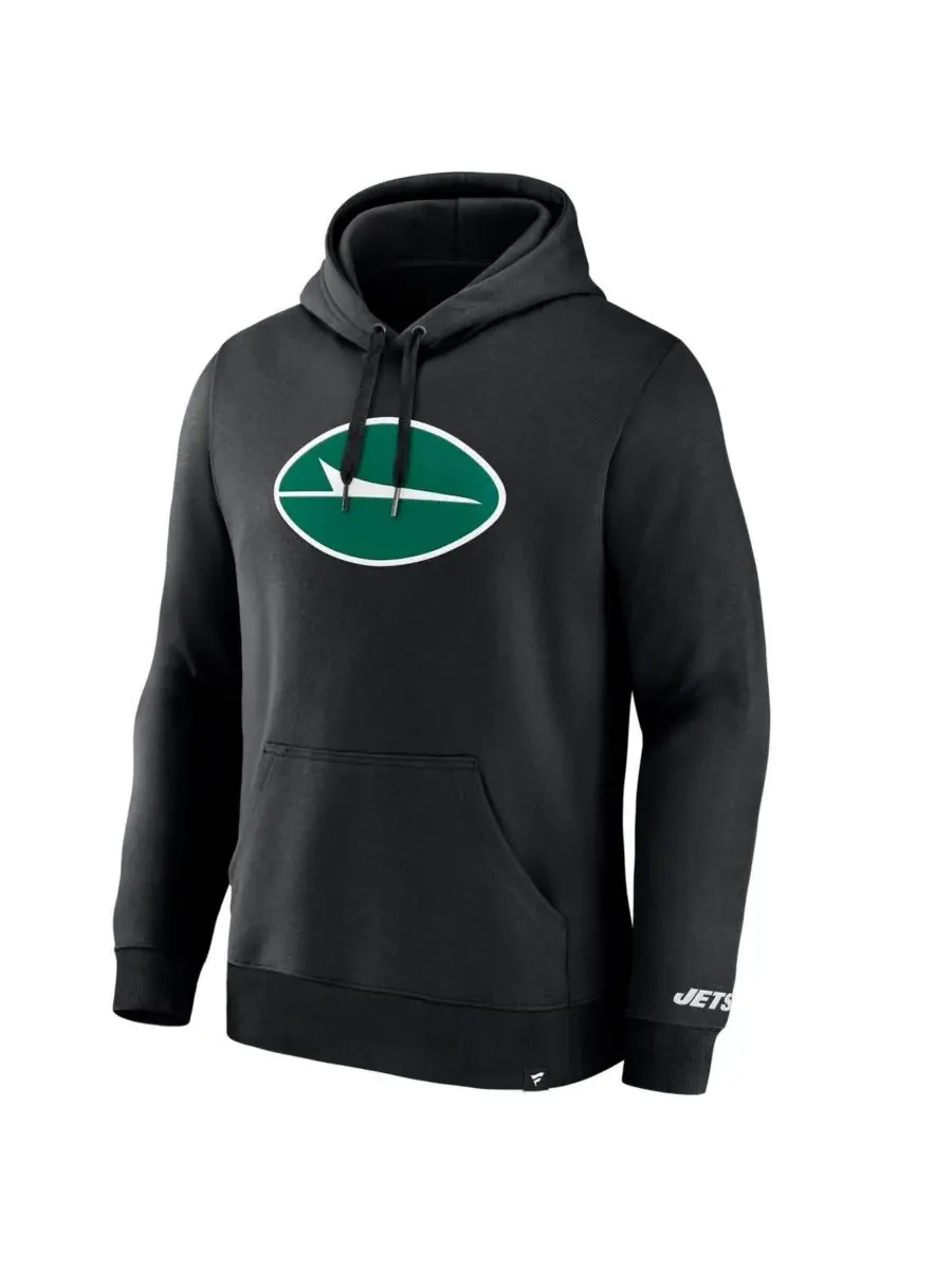 Fanatics Мужская черная флисовая толстовка с капюшоном New York Jets Legacy — изображение 3 из 3, черный