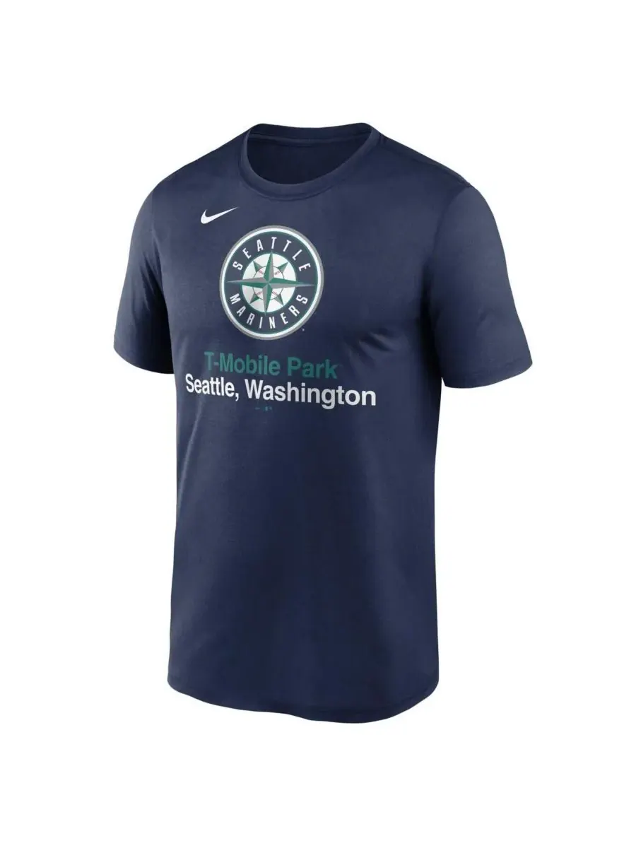 Nike Мужская темно-синяя футболка Seattle Mariners Stadium Legend Performance — изображение 3 из 3, темно-синий