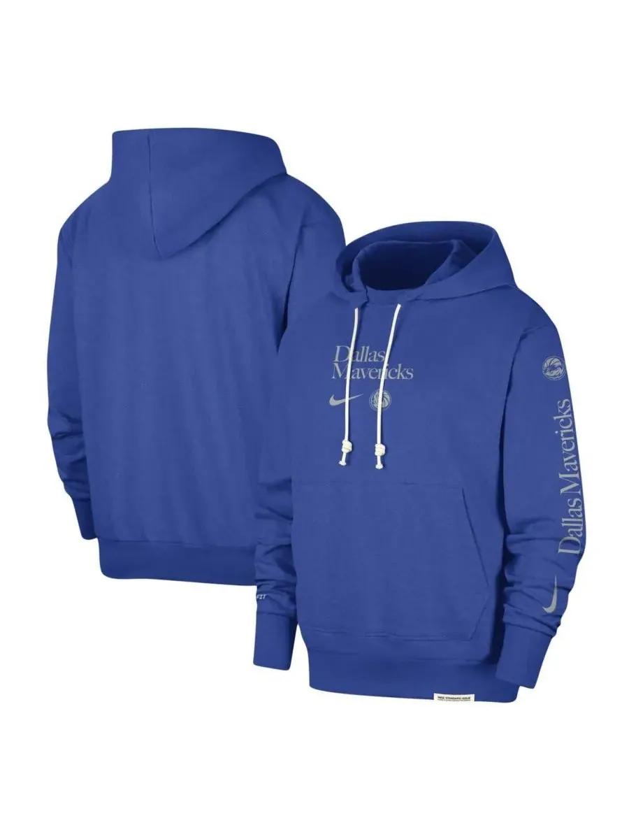 Nike Мужская синяя толстовка с капюшоном Dallas Mavericks Authentic Performance — изображение 1 из 3, синий