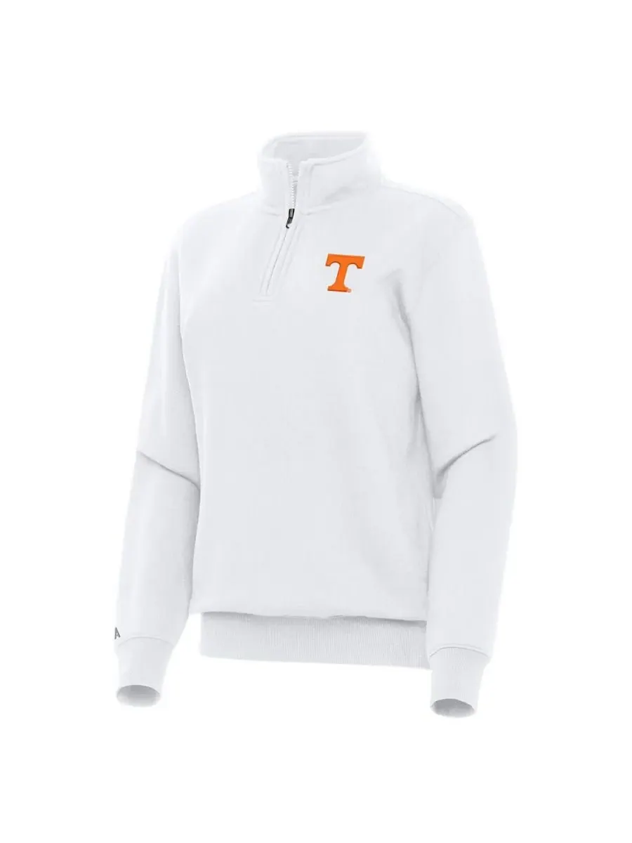 Antigua Женская белая толстовка Tennessee Volunteers Victory с застежкой-молнией на четверть длины — изображение 1 из 1