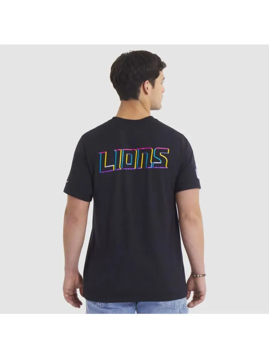 Nike Мужская черная футболка Detroit Lions 2025 NFL Crucial Catch Tri-Blend Dri-FIT — изображение 2 из 5, черный