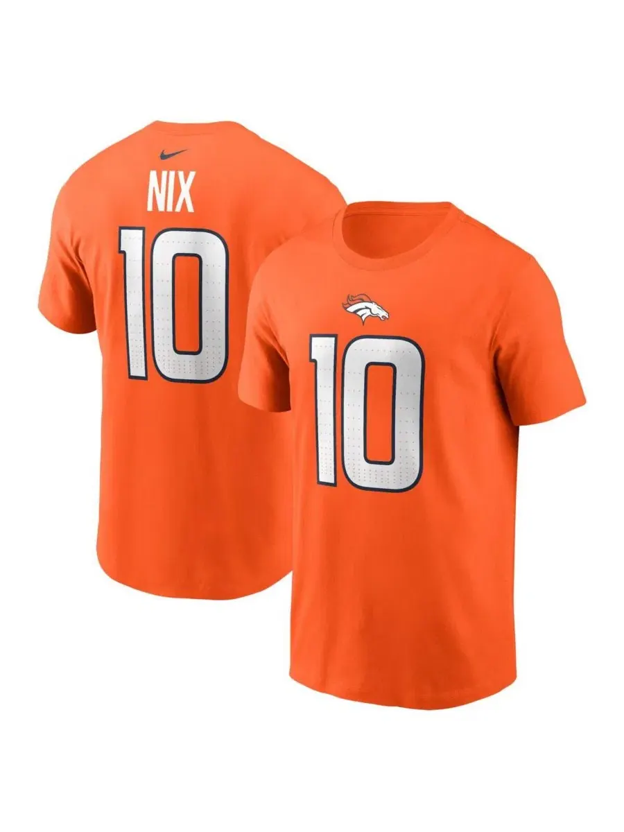 Футболка Big Boys and Girls Bo Nix Orange Denver Broncos 2024 NFL Draft Name Number Nike — изображение 1 из 3, оранжевый