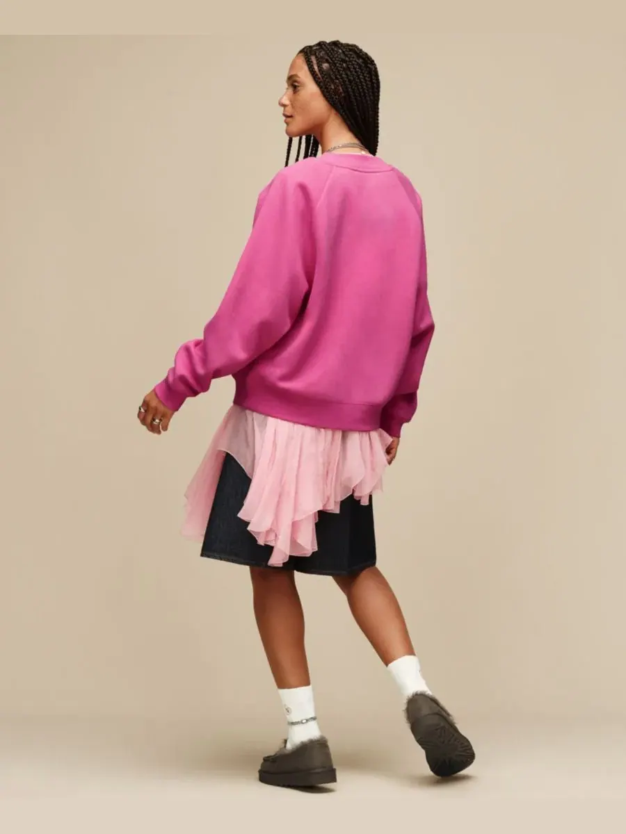 Женские носки UGG из ребристой вязки с вышитыми сердечками UGG, W Rib Knit Slouchy Quart — изображение 5 из 5