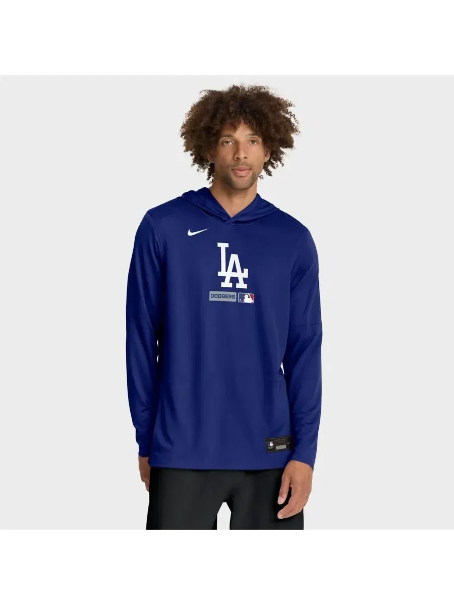 Мужская толстовка с длинными рукавами Royal Los Angeles Dodgers Authentic Collection Dri-FIT Nike — изображение 1 из 4