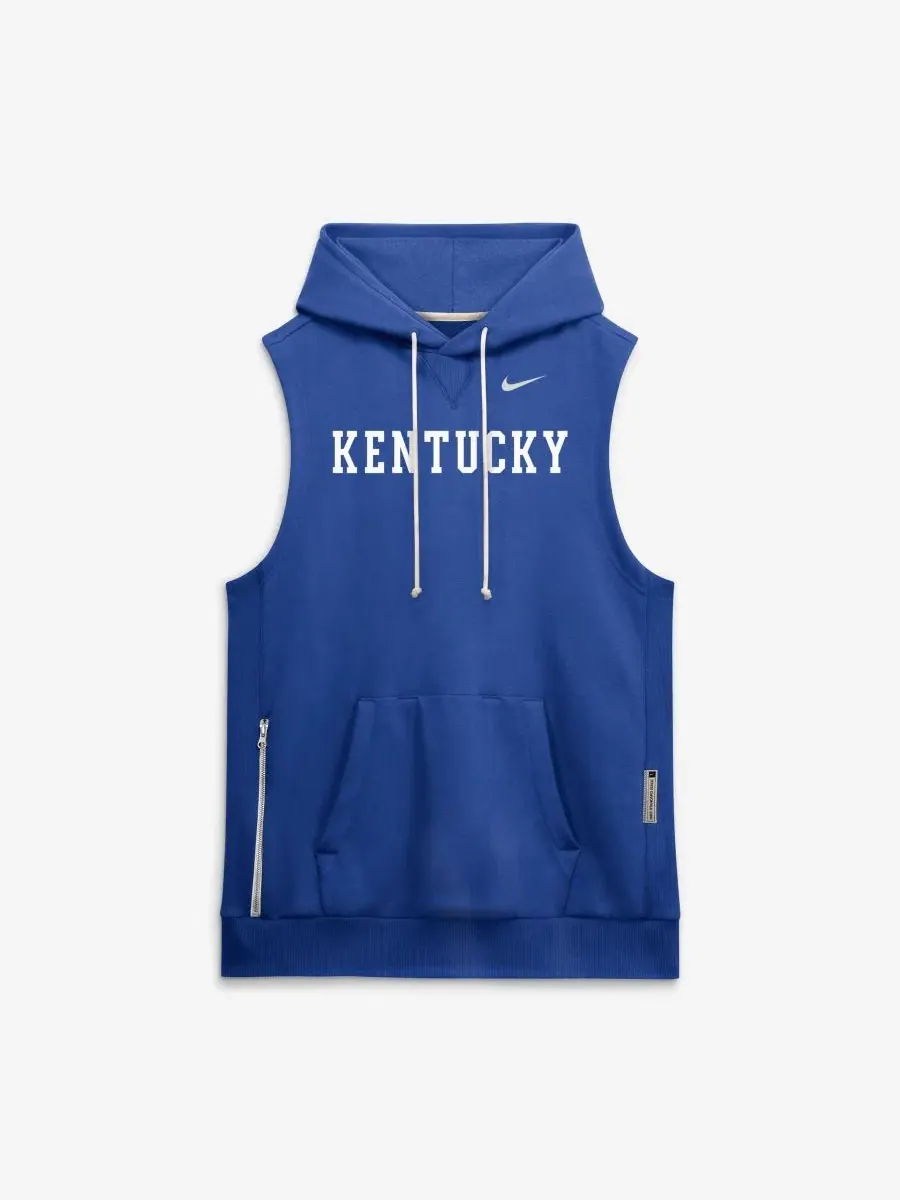 Безрукавный худи с капюшоном Nike Kentucky Wildcats 2026 Sideline Dri-FIT — изображение 2 из 5, королевский
