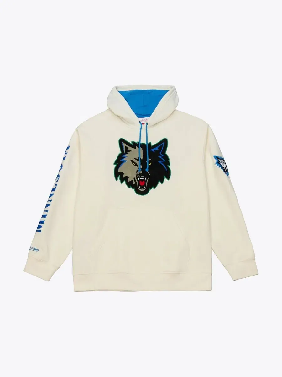 Худи с принтом Minnesota Timberwolves, модель Hardwood Classics Chainstitch Premium Fleece Mitchell — изображение 1 из 4