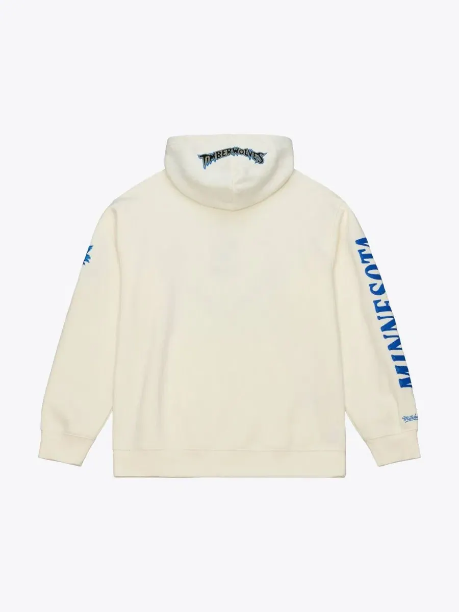 Худи с принтом Minnesota Timberwolves, модель Hardwood Classics Chainstitch Premium Fleece Mitchell — изображение 2 из 4