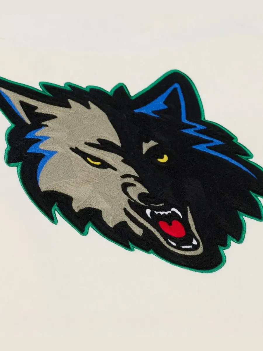 Худи с принтом Minnesota Timberwolves, модель Hardwood Classics Chainstitch Premium Fleece Mitchell — изображение 3 из 4