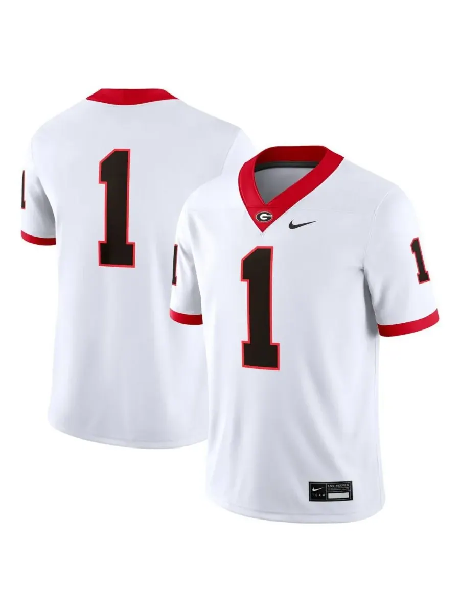 Nike Мужская белая игровая футболка команды Georgia Bulldogs — изображение 1 из 3, белый