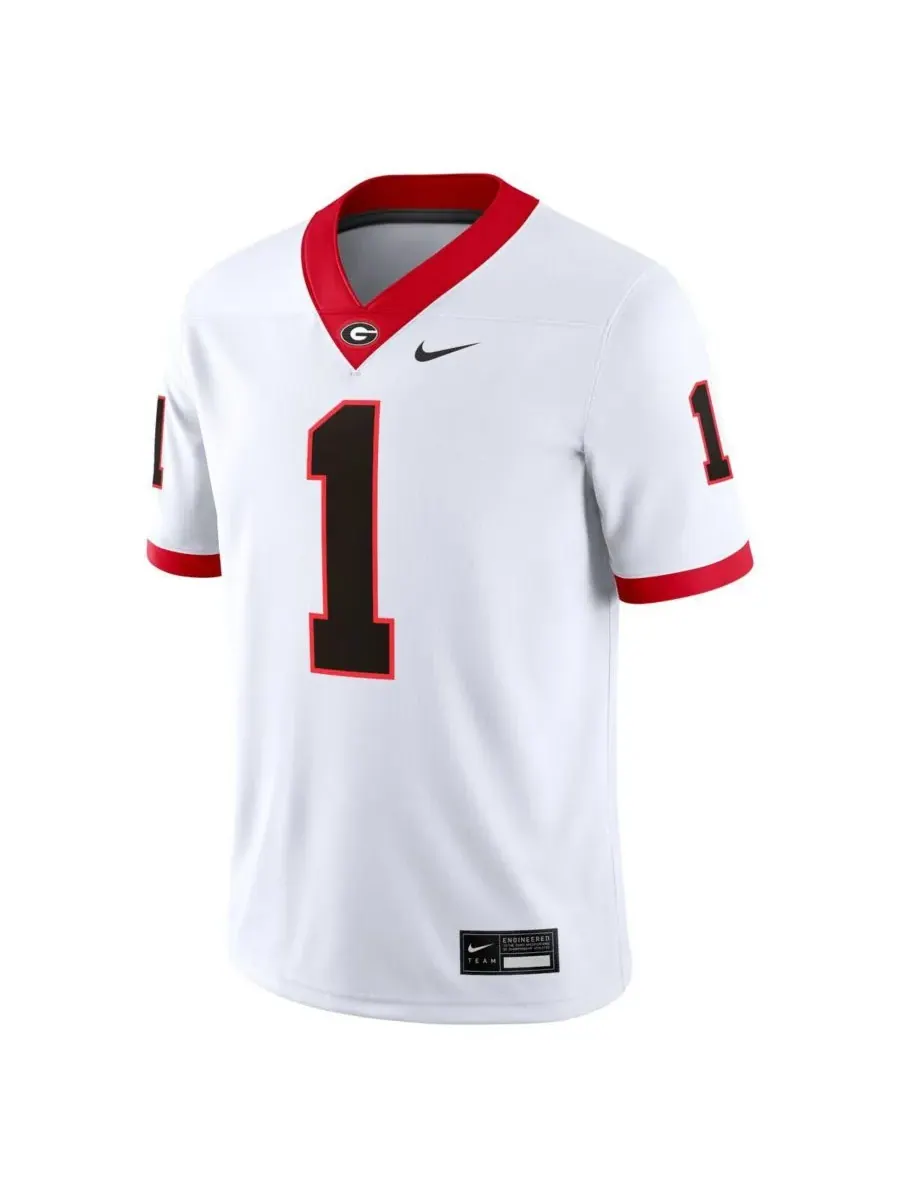 Nike Мужская белая игровая футболка команды Georgia Bulldogs — изображение 3 из 3, белый