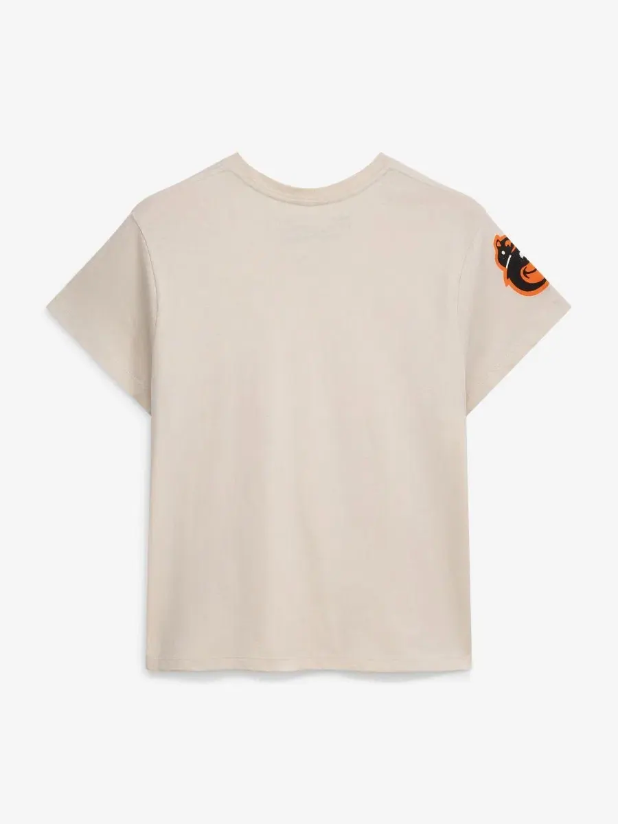 Футболка женская с длинным рукавом Cal Ripken Jr. Mitchell & Ness — изображение 2 из 3, бежевый