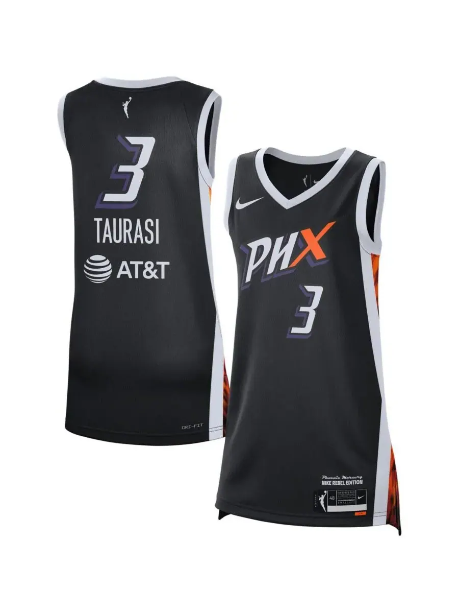 Nike Женская черная футболка Дианы Таурази Phoenix Mercury 2021 Rebel Edition Victory Player Jersey — изображение 1 из 3