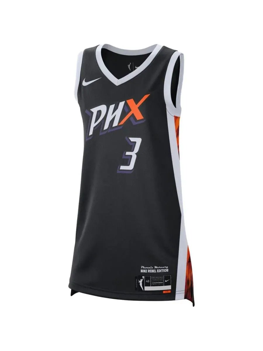 Nike Женская черная футболка Дианы Таурази Phoenix Mercury 2021 Rebel Edition Victory Player Jersey — изображение 3 из 3