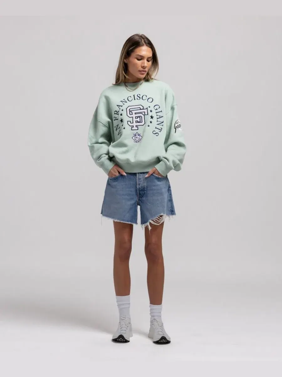 Свитшот женский с принтом Yacht Rock Mitchell & Ness — изображение 1 из 5, зеленый