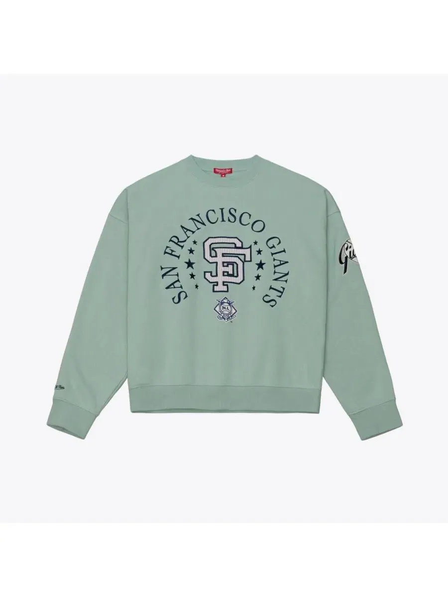 Свитшот женский с принтом Yacht Rock Mitchell & Ness — изображение 2 из 5, зеленый