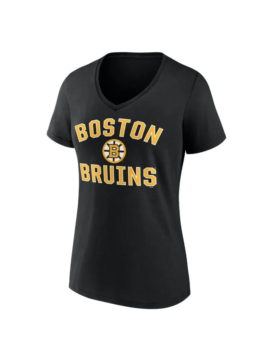 Футболка с V-образным вырезом с принтом Arch Victory Boston Bruins Logo Athletic — изображение 2 из 3, черный