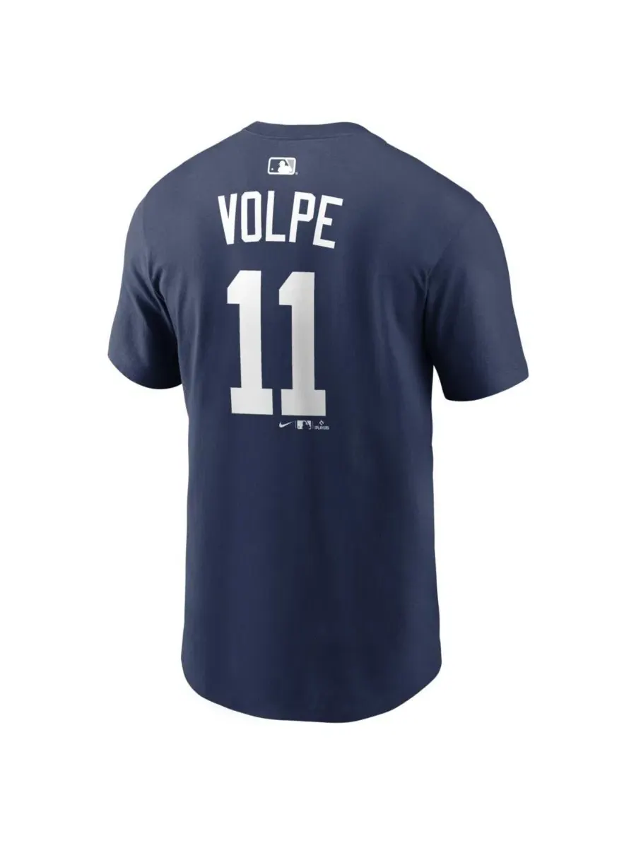 Футболка мужская с именем и номером Anthony Volpe Nike — изображение 3 из 3, темно-синий