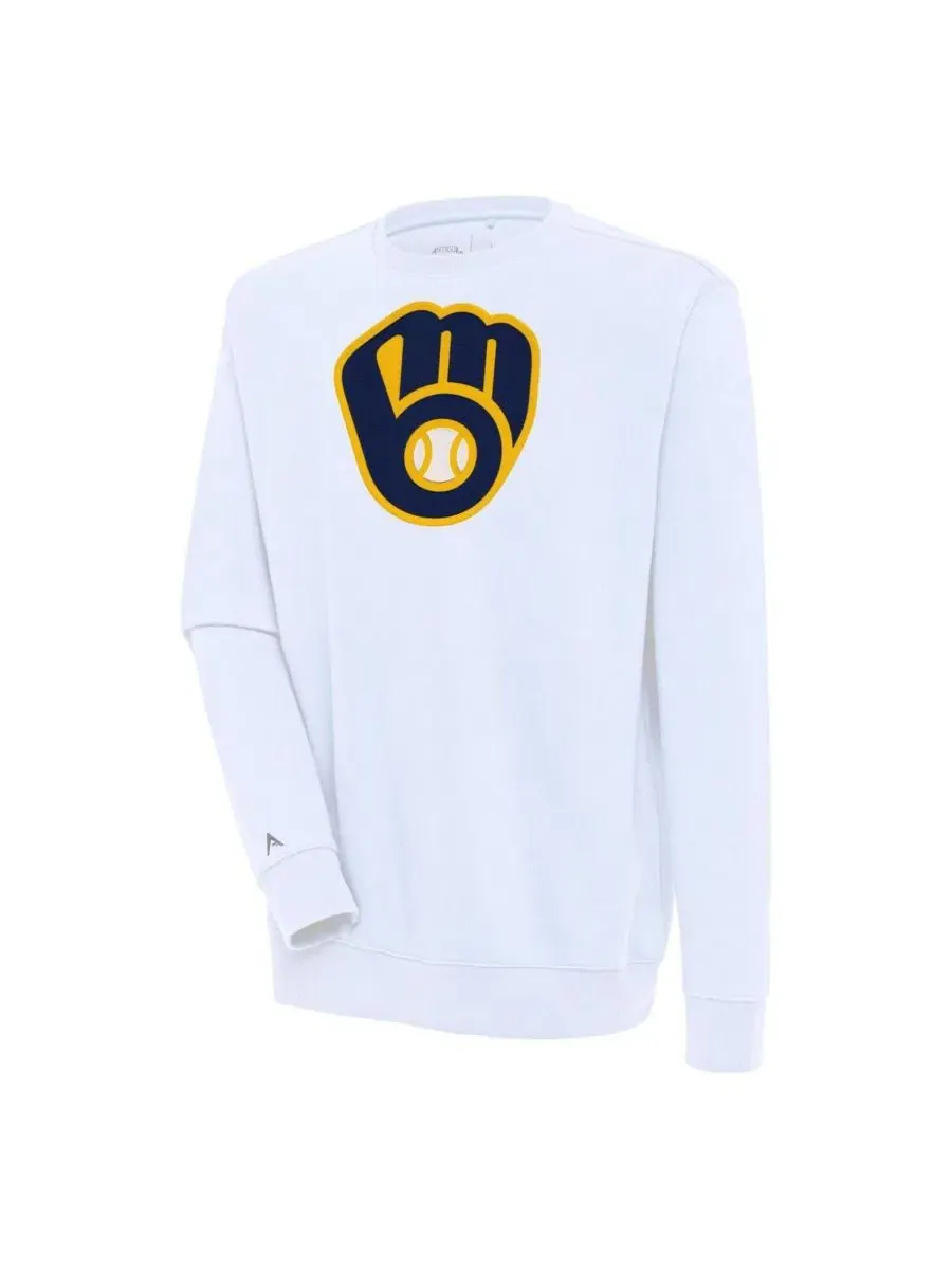 Толстовка Victory с вышивкой Milwaukee Brewers Antigua — изображение 1 из 1, белый