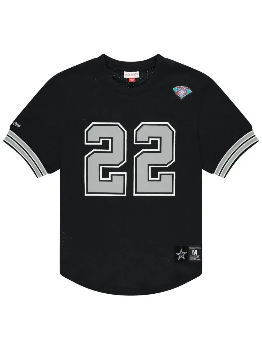 Mitchell & Ness Мужская черная сетчатая футболка с изображением Эммитта Смита, игрока команды — изображение 1 из 3, черный