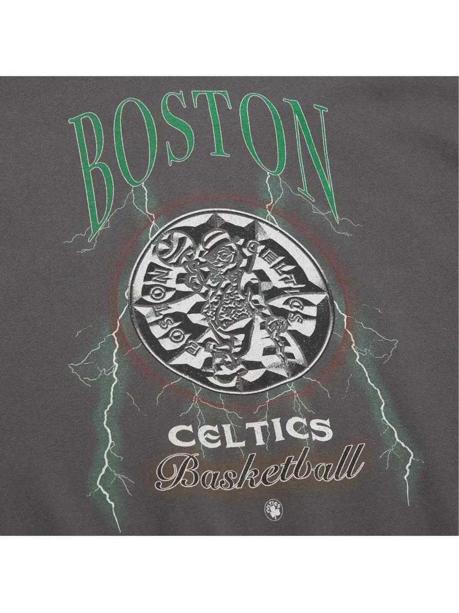 Mitchell & Ness Женская легкая толстовка Boston Celtics Hardwood Classics угольного цвета — изображение 3 из 5, темно-серый