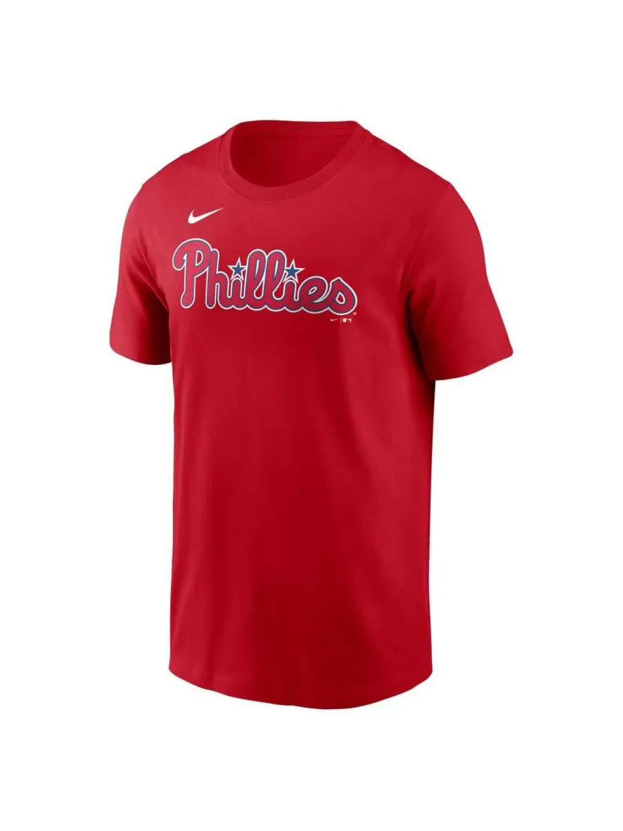 Nike Мужская красная футболка Jhoan Duran Philadelphia Phillies с фьюзом и номером игрока — изображение 2 из 3, красный