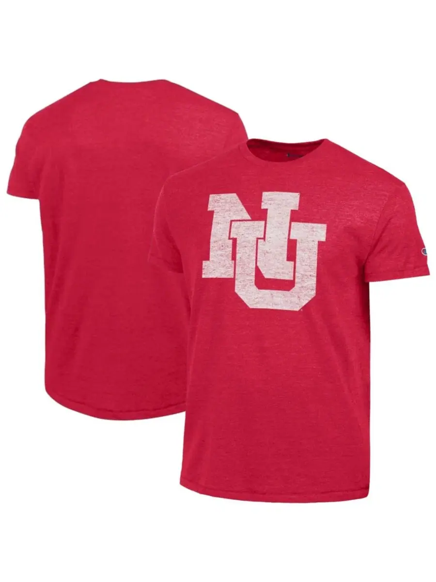 Футболка с принтом Nebraska Huskers Vintage Triumph Tri-Blend Champion — изображение 1 из 3, алый