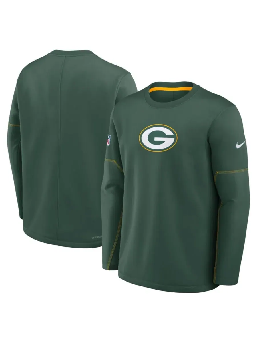 Толстовка Nike Therma-FIT с принтом Green Bay Packers — изображение 1 из 3, зеленый золотистый