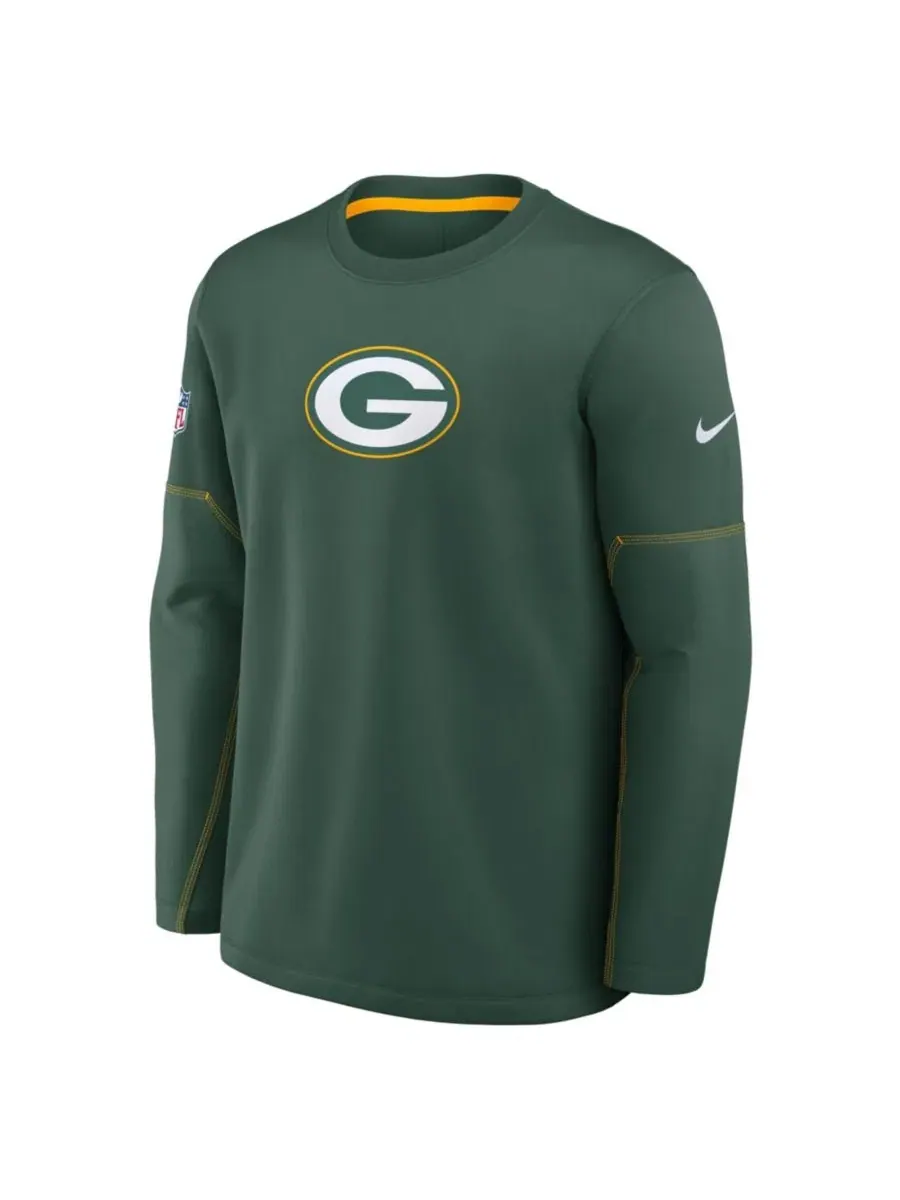 Толстовка Nike Therma-FIT с принтом Green Bay Packers — изображение 2 из 3, зеленый золотистый