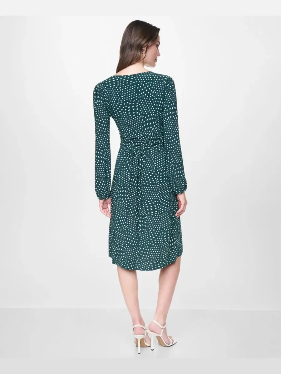 Платье-миди с запахом и длинным рукавом DKNY, Malachite Coconut — изображение 5 из 5