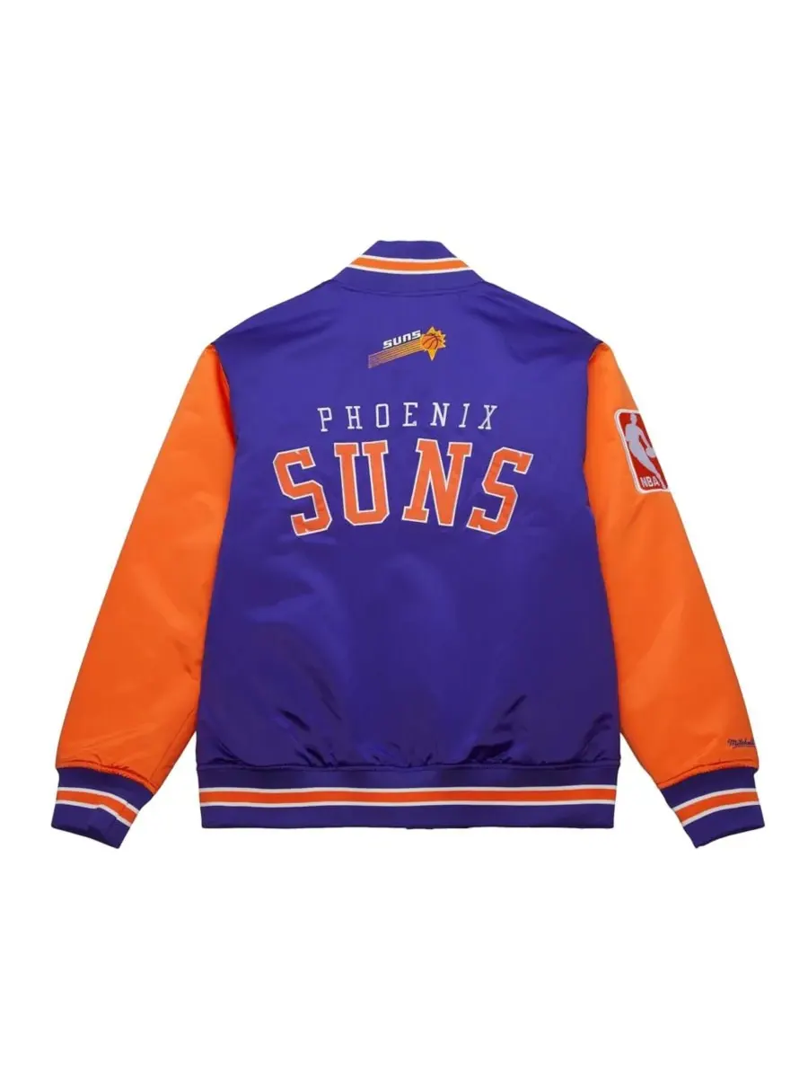 Mitchell & Ness Мужская фиолетовая атласная куртка Phoenix Suns Hardwood Classic Primetime с — изображение 2 из 5, фиолетовый