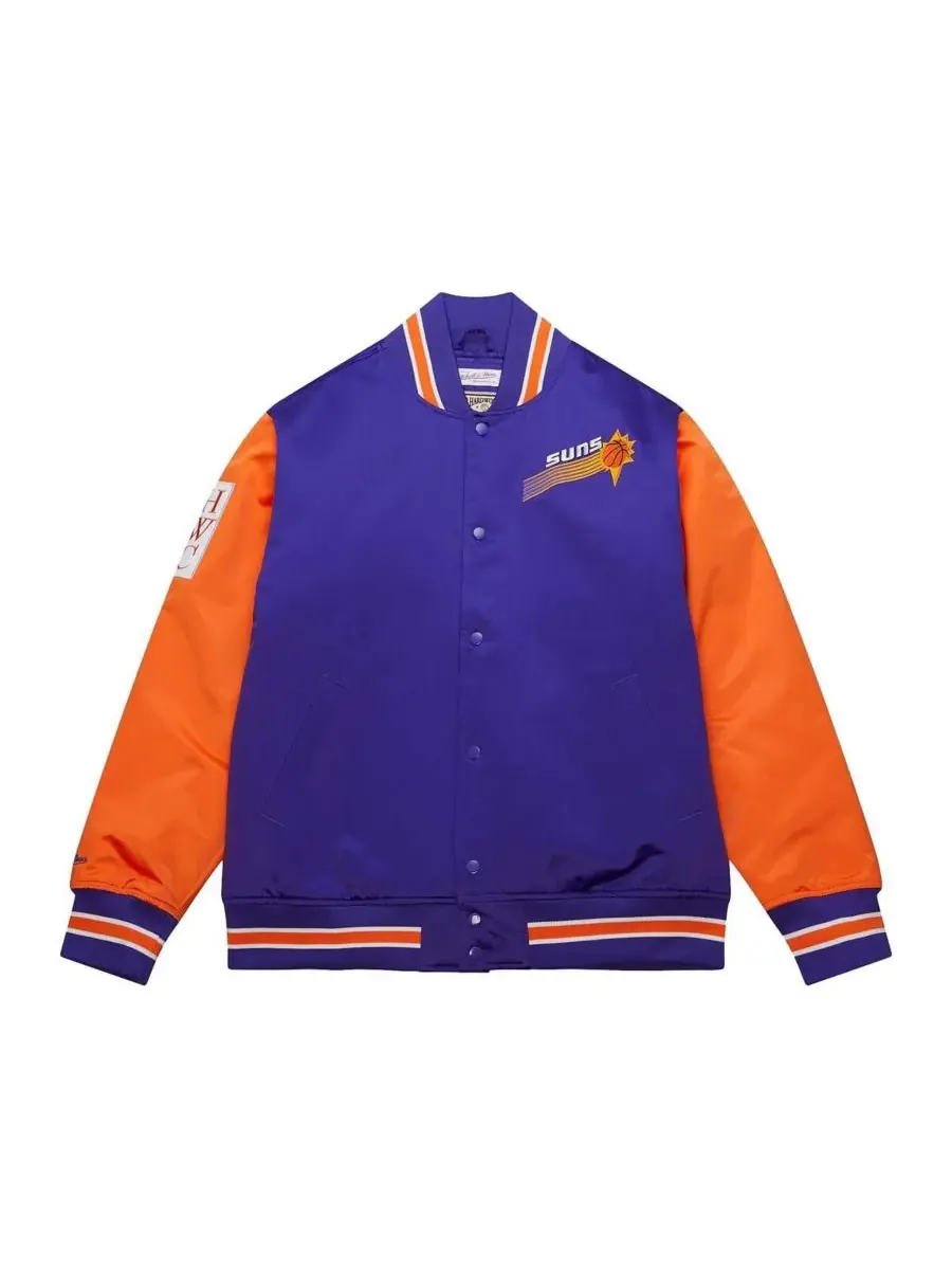 Mitchell & Ness Мужская фиолетовая атласная куртка Phoenix Suns Hardwood Classic Primetime с — изображение 3 из 5, фиолетовый