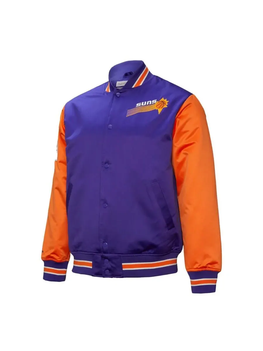 Mitchell & Ness Мужская фиолетовая атласная куртка Phoenix Suns Hardwood Classic Primetime с — изображение 5 из 5, фиолетовый