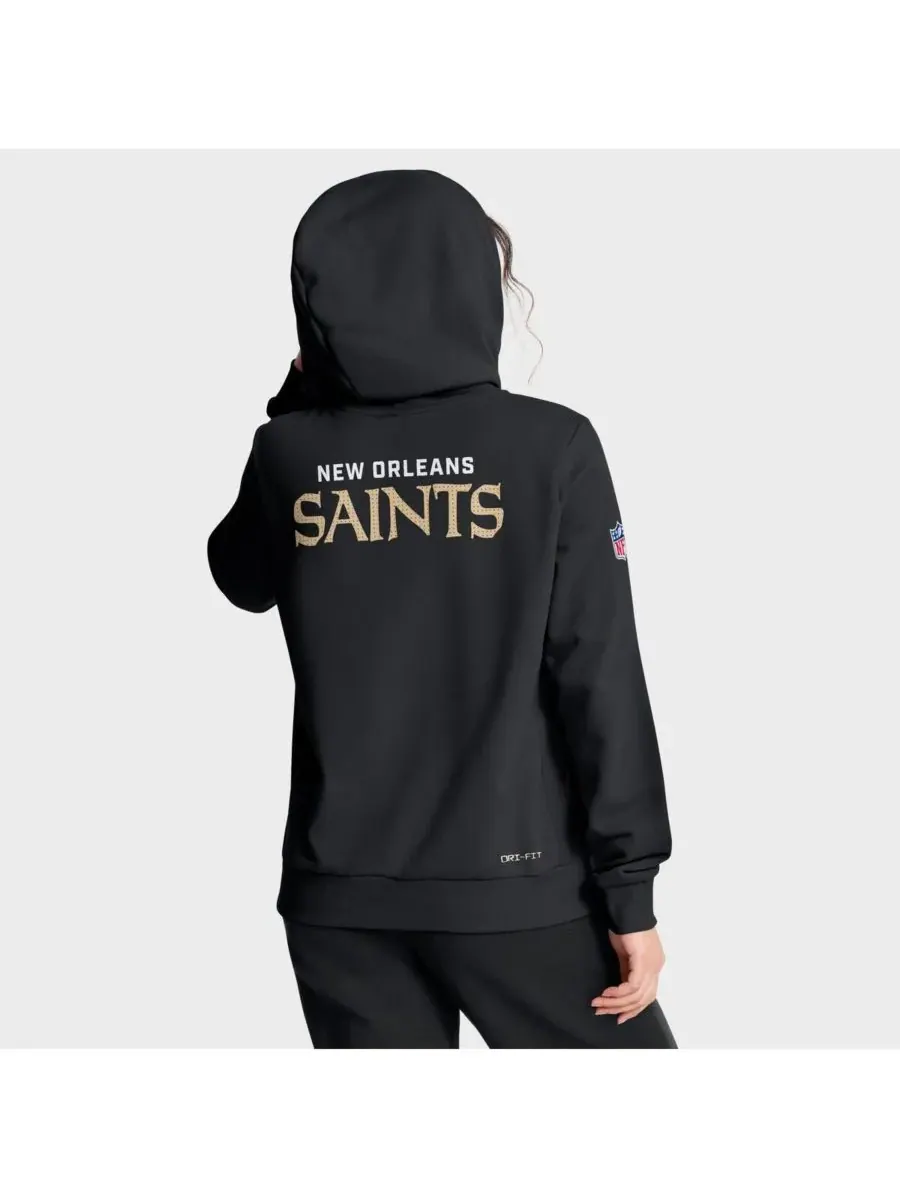 Nike Женская черная толстовка New Orleans Saints Sideline Standard Issue Initial Home Dri-FIT — изображение 2 из 4, черный