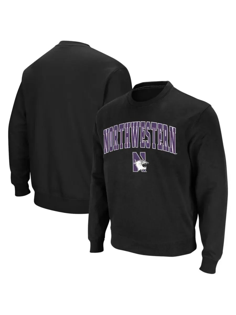 Мужская толстовка с круглым вырезом и логотипом команды Northwestern Wildcats Colosseum