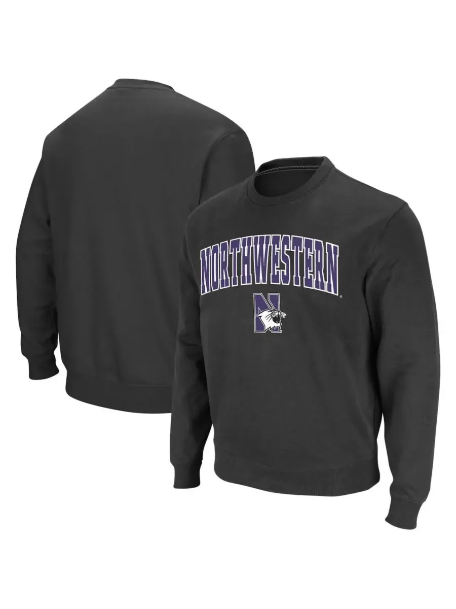 Мужская толстовка с круглым вырезом и логотипом команды Northwestern Wildcats Colosseum
