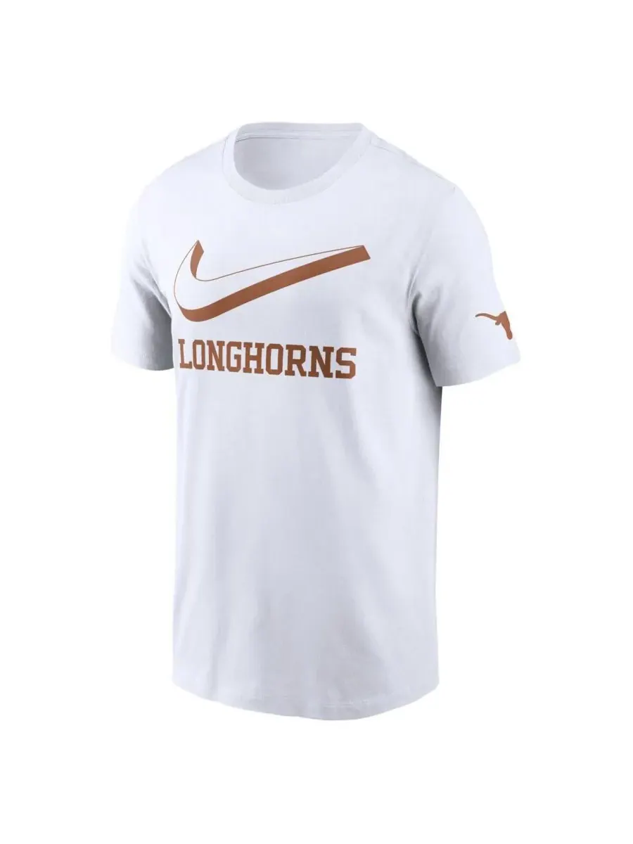 Nike Мужская белая футболка Texas Longhorns Primetime с логотипом Swoosh, посвященная двум хитам — изображение 3 из 3, белый