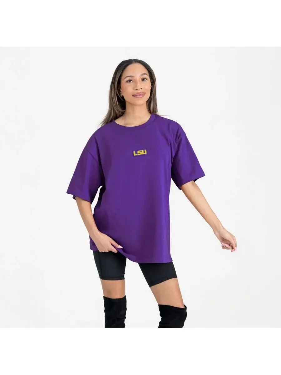 Gameday Couture Женская фиолетовая футболка LSU Tigers Oversized Back at Ya — изображение 1 из 5, фиолетовый