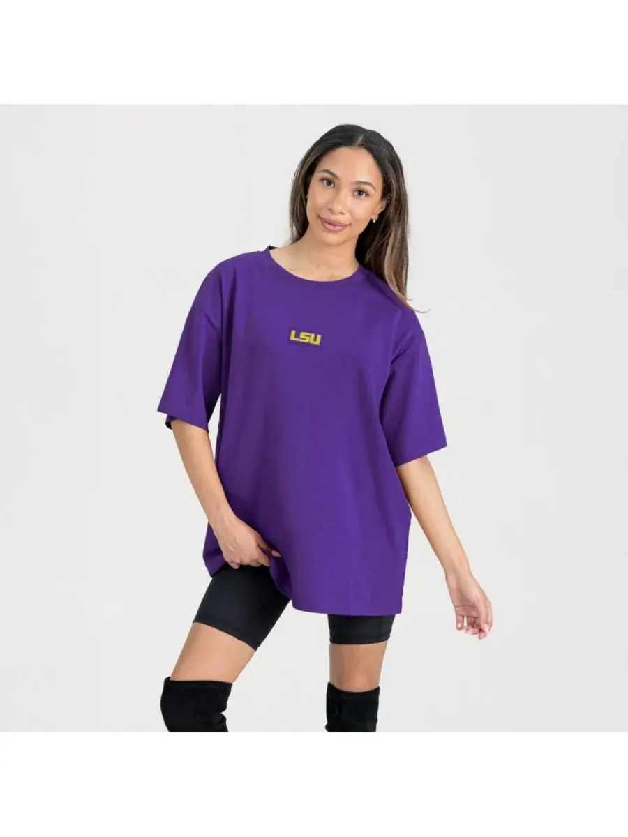 Gameday Couture Женская фиолетовая футболка LSU Tigers Oversized Back at Ya — изображение 5 из 5, фиолетовый