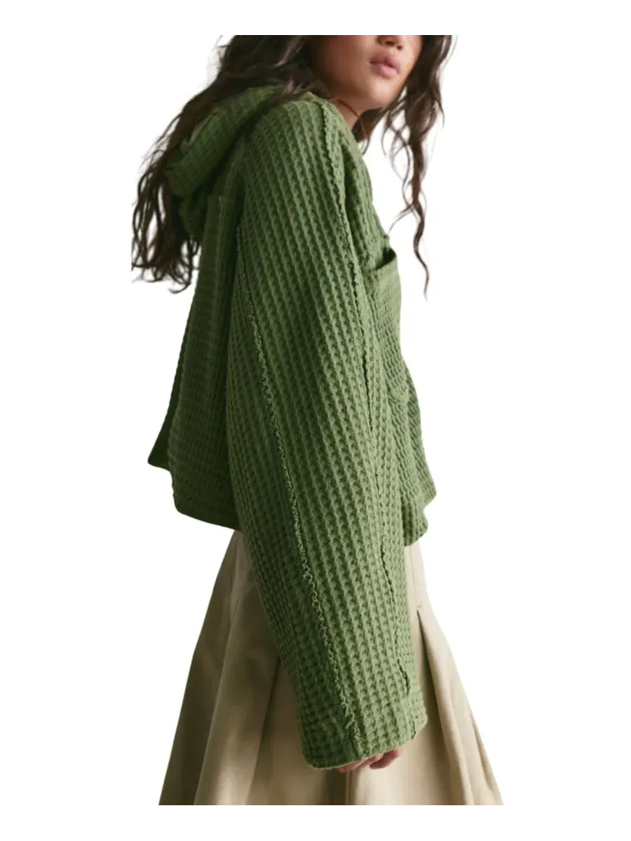 Женский укороченный кардиган с капюшоном Lolli Swing Free People, Poisonous — изображение 3 из 5