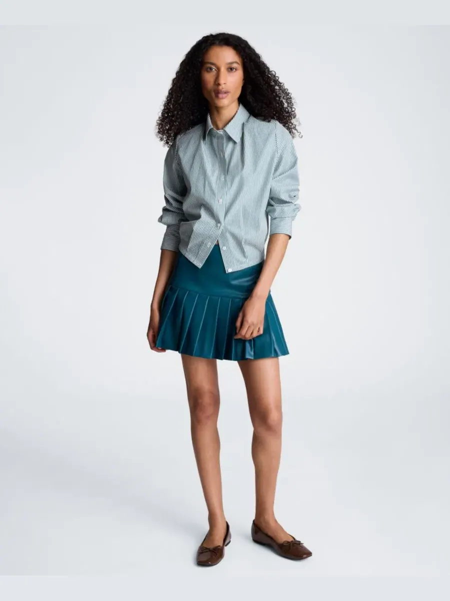 Юбка мини с плиссировкой Kenneth Cole, Teal Dusk — изображение 7 из 7