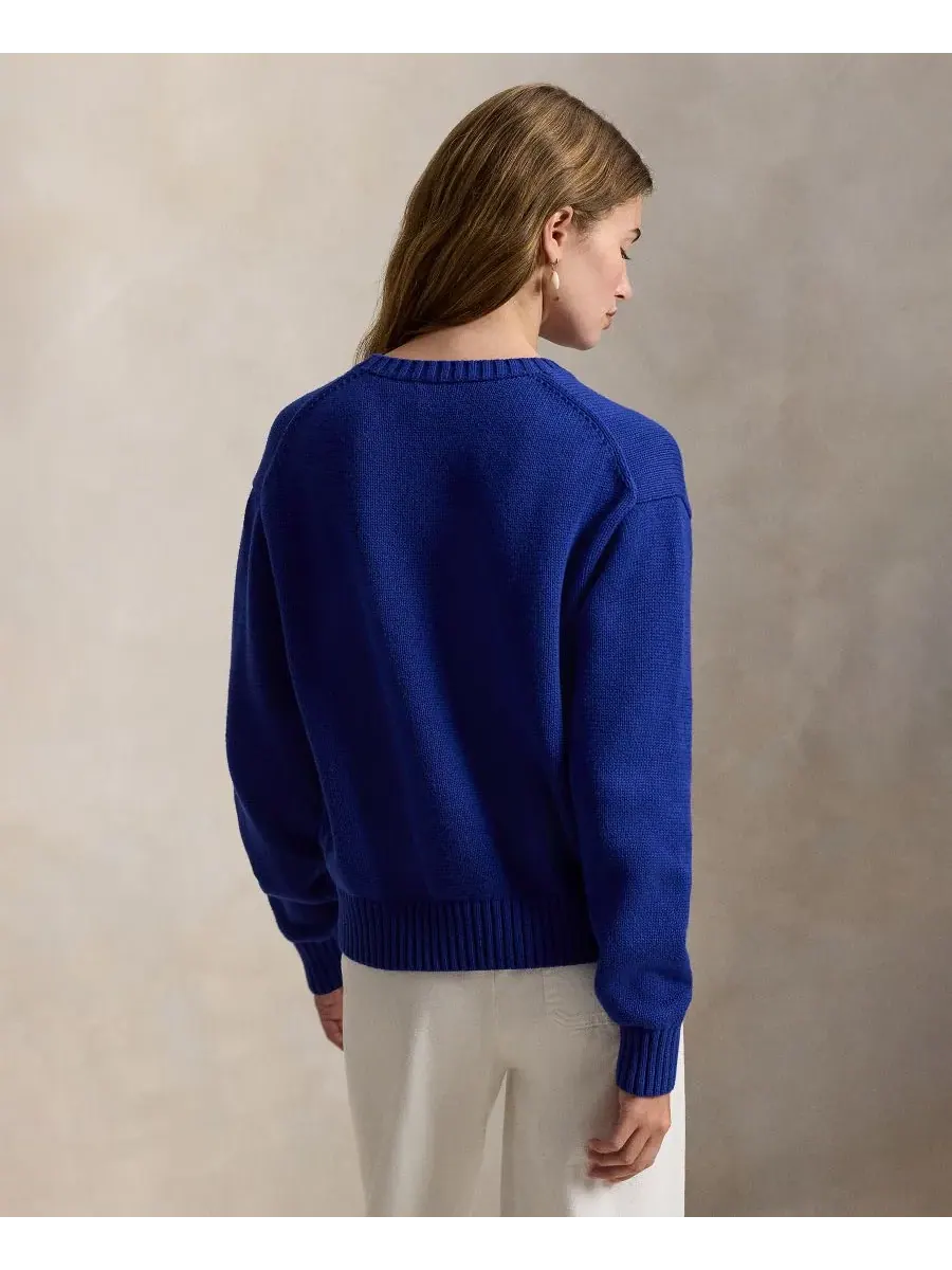 Женский свитер Polo Bear с круглым вырезом Polo Ralph Lauren, Sporting Royal — изображение 5 из 5