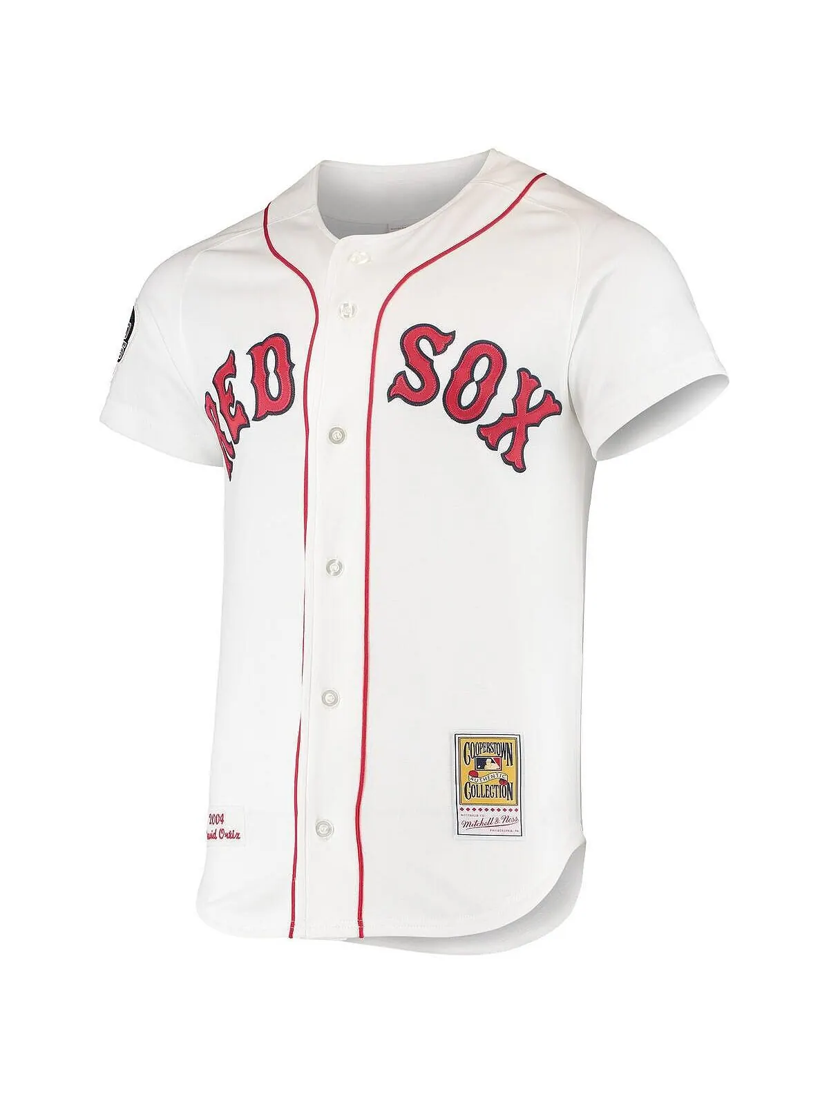 Мужская футболка david ortiz white boston red sox 2004 cooperstown collection home authentic jersey — изображение 3 из 3