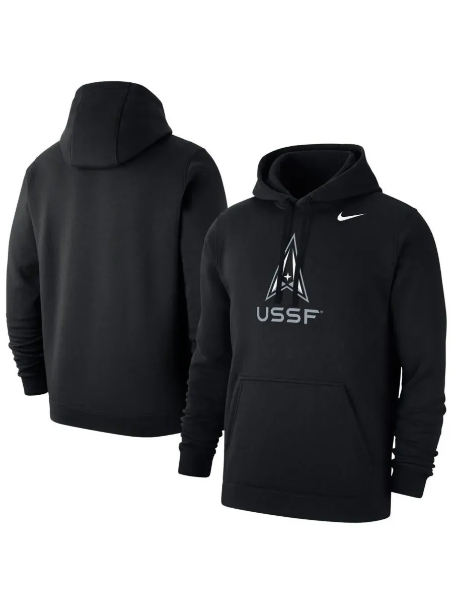 Nike Мужская черная флисовая толстовка с капюшоном Air Force Falcons Space Force Rivalry — изображение 1 из 3, черный