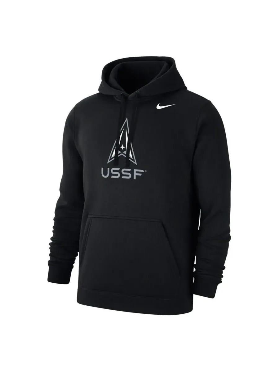 Nike Мужская черная флисовая толстовка с капюшоном Air Force Falcons Space Force Rivalry — изображение 2 из 3, черный