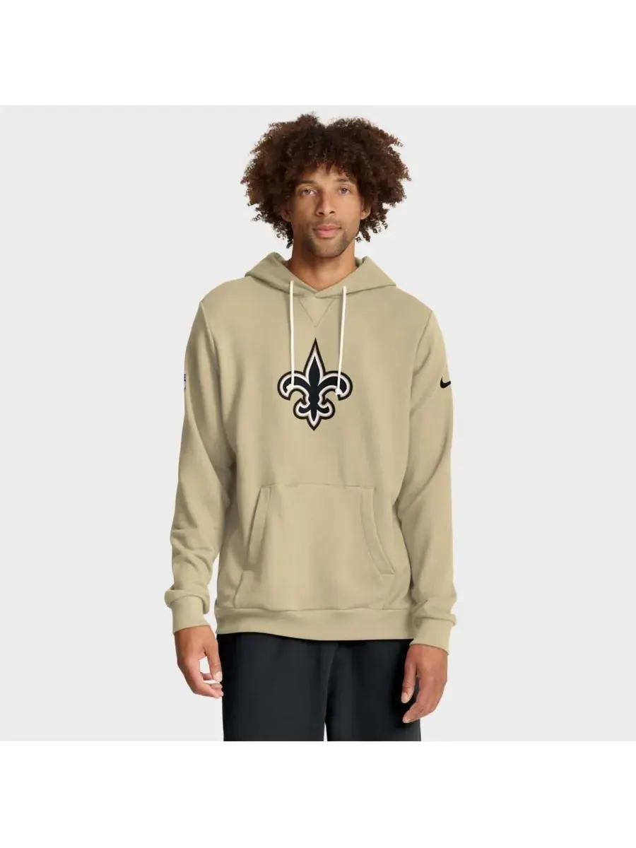 Мужская золотистая толстовка New Orleans Saints Sideline Standard Issue Alt 2 Dri-FIT Nike — изображение 1 из 5, золото