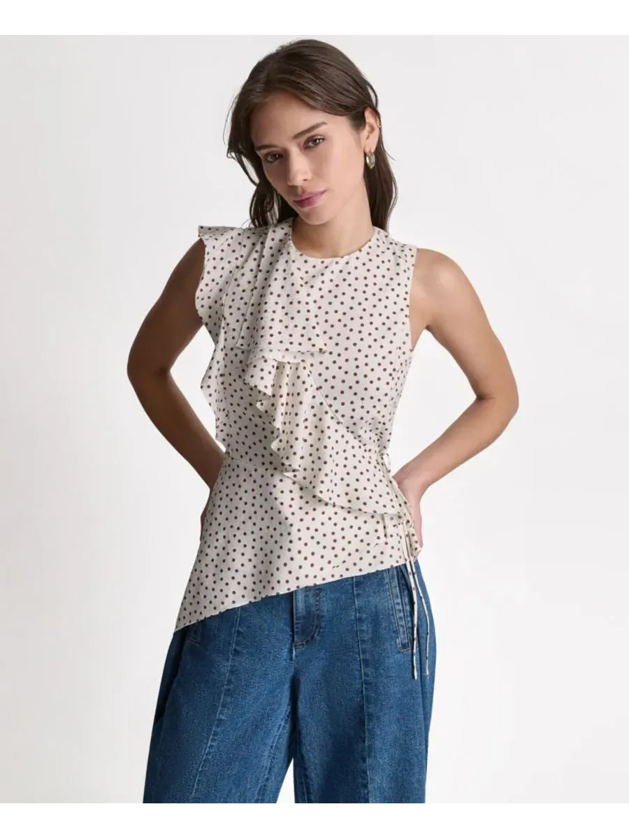 Топ с имитацией запаха и воланами BCBG, Whisper Combo — изображение 1 из 6